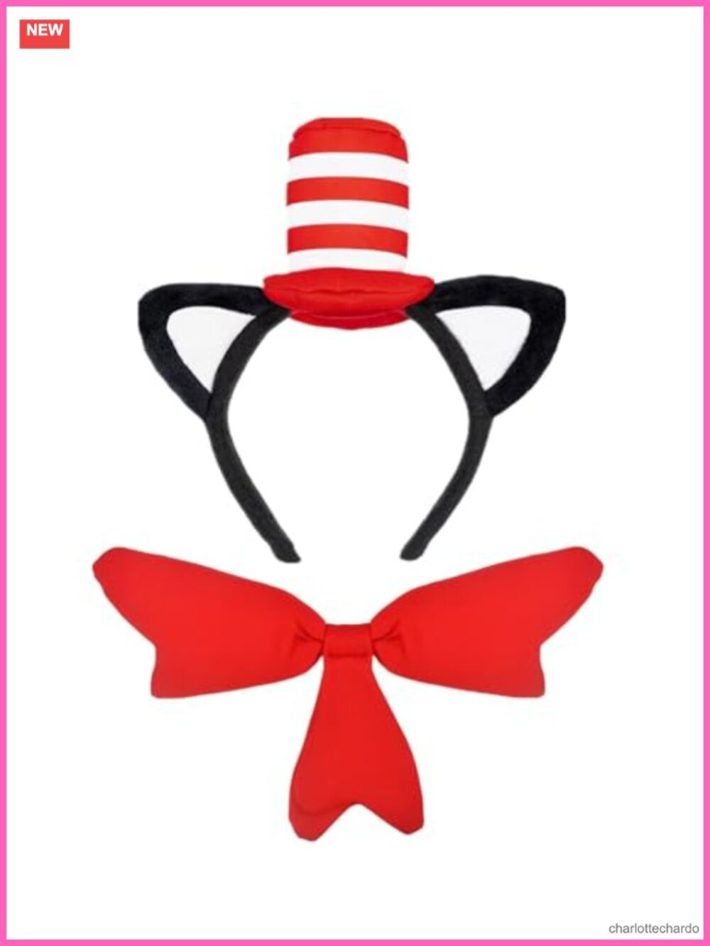 Cat Ears Headband Bow Tie Set Costume Accessories